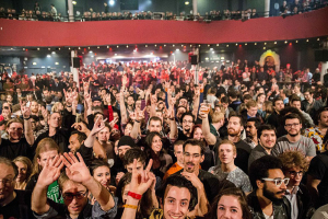 Fans are seen smiling and waving at the Eagles Of Death Metal concert just before the ISIS terrorists opened fire and killed 89 people. Best Image/Vantagenews.com <br/>