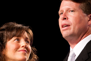 Jim Bob Duggar pictured with his wife, Michelle Duggar <br/>Getty Images
