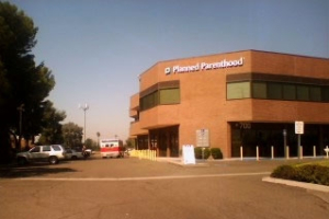 A Planned Parenthood clinic in the city of Orange, Calif., is shown here. A new report by Operation Rescue revealed that more than two-thirds of the abortion clinics in the United States have closed since 1991. <br/>Operation Rescue