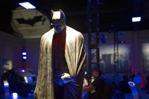 A Batman statue is pictured during a media preview of the Warner Bros. VIP Studio Tour of 