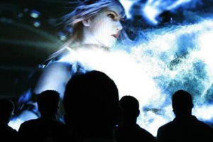 Visitors watch a trailer for Square Enix's Final Fantasy XIII video game during the Electronic Entertainment Expo (E3) in Los Angeles in this June 3, 2009 file photo. Reuters/Mario Anzuoni <br/>Reuters