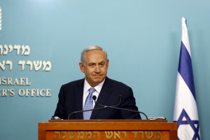 Israel's Prime Minister Benjamin Netanyahu speaks during a news conference at his office in Jerusalem December 7, 2015.  <br/>REUTERS/Ronen Zvulun