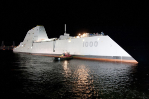 The Zumwalt was launched in 2014 (Credit: US Navy/General Dynamics Bath Iron Works)<br />
 <br/>