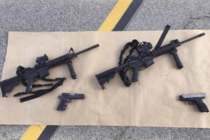 Weapons confiscated from the attack in San Bernardino. <br/>Reuters