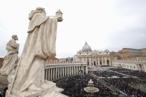 A general view of St. Peter's Square as Pope Francis leads a mass to mark opening of the Catholic Holy Year, or Jubilee, at the Vatican, December 8, 2015. <br/>Reuters