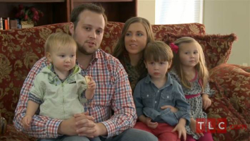 Former ''19 Kids and Counting'' star Josh Duggar pictured with his wife, Anna, and three of their four children. TLC <br/>