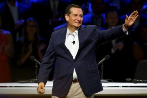 U.S. Republican presidential candidate Senator Ted Cruz is introduced at the North Texas Presidential Forum. <br/>Reuters