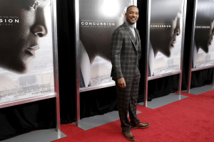 Actor Will Smith poses as he arrives for the New York premiere of the film 
