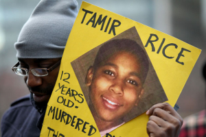 12-year-old Tamir Rice was shot and killed by two police officers in November 2014.  <br/>AP photo