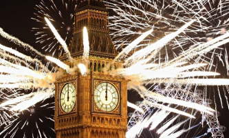 Big Ben Explodes with Fireworks on New Year's Eve <br/>The Guardian
