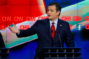 Republican U.S. presidential candidate Senator Ted Cruz speaks during the Republican presidential debate in Las Vegas, Nevada December 15, 2015.  <br/>Reuters