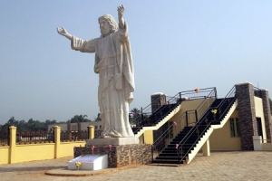 A business leader in Nigeria paid for what he considers to be the largest statute of Jesus Christ to be built on the continent of Africa, perhaps the world. The statute was unveiled on Jan. 1, 2016. It overlooks St. Aloysius Catholic Church in the mainly Christian village of Abajah. <br/>Facebook 