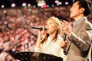 City Harvest Church founder Kong Hee pictured with his wife, Sun Ho <br/>Facebook