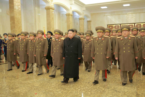 North Korean leader Kim Jong Un visits the Kumsusan Palace of the Sun on a national memorial day in this photo released by North Korea's Korean Central News Agency (KCNA) in Pyongyang December 17, 2015. <br/>Reuters