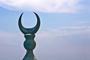 The crescent moon, the symbol of Allah (formerly one moon god among many gods), and of Islam. <br/>