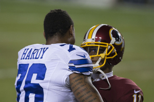 The Dallas Cowboys have yet to decide on Greg Hardy's future with the team. <br/>Flickr/Keith Allison/CC