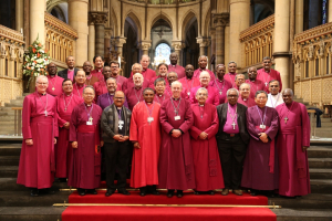 Anglican Communion in a statement released Thursday following a meeting of Anglican primates, the church's top bishops (shown here), said the Episcopal Church will no longer be allowed to participate in the group's decisions and is suspended for the next three years. Photo: Primates2016 <br/>
