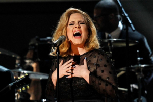 Adele performs ''Rolling in the Deep'' at the 54th annual Grammy Awards in Los Angeles, California, February 12, 2012. REUTERS/Mario Anzuoni  <br/>