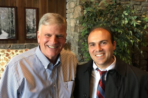 Pastor Saeed Abedini pictured with the Rev. Franklin Graham.  <br/>Facebook