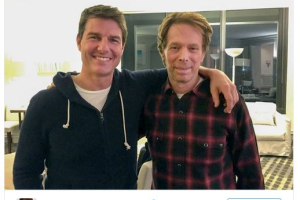 Tom Cruise and Jerry Bruckheimer for ''Top Gun 2'' Instagram <br/>