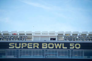 January 26, 2016; Santa Clara, CA, USA; General view of the press box roof during a field preparation press conference prior to Super Bowl 50 at Levi's Stadium. Mandatory Credit: Kyle Terada-USA TODAY Sports <br/>