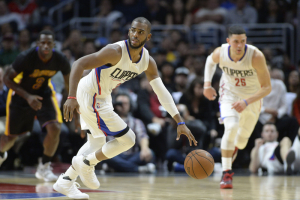 Jan 29, 2016; Los Angeles, CA, USA; Los Angeles Clippers guard Chris Paul (3) controls the ball against the Los Angeles Lakers during the second half at Staples Center.  <br/>Richard Mackson-USA TODAY Sports