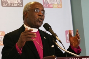 Senior Bishop George W.C. Walker, Sr. of the AME Zion Church speaks on the historic new collaboration involving his denomination, the African Methodist Episcopal Church and the Christian Methodist Episcopal Church. <br/>The Christian Post