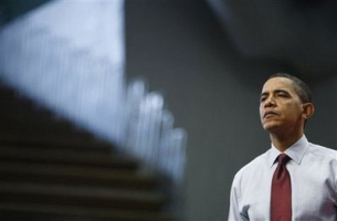 President Barack Obama takes part in a town hall meeting, Friday, Feb. 19, 2010, at Green Valley High School in Henderson, Nev. <br/>AP Images / Pablo Martinez Monsivais