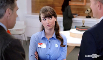 Actress Milana Vayntrub appears in an AT&T commercial. <br/>YouTube