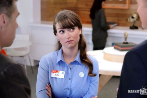 Actress Milana Vayntrub appears in an AT&T commercial. <br/>YouTube