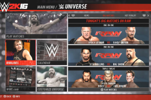 A clip from WWE 2k16's Universe Mode <br/>