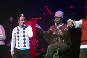 The album and live show band for Christian musician with TobyMac. TobyMac is in the white shirt second from the left. <br/>Wikimedia Commons / Jonathan Powell