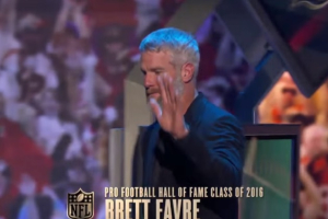 Brett Favre, Tony Dungy, Kevin Greene, Marvin Harrison, Orlando Pace, Eddie DeBartolo Jr., Ken Stabler, and Dick Stanfel make up the 2016 Pro Football Hall of Fame Class to be enshrined in Canton this summer. <br/>YouTube / NFL