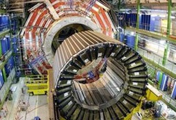 In this March 22, 2007 file photo, the magnet core of the world's largest superconducting solenoid magnet (CMS, Compact Muon Solenoid) is shown in Geneva, Switzerland. The world's largest atom smasher set a record for high-energy collisions on Tuesday, March 30, 2010 by crashing proton beams into each other at three times more force than ever before. In a milestone in the $10 billion Large Hadron Collider's ambitious bid to reveal details about theoretical particles and microforces, scientists at the European Organization for Nuclear Research, or CERN, collided the beams and took measurements at a combined energy level of 7 trillion electron volts. <br/>AP Photo/Keystone, Martial Trezzini, File