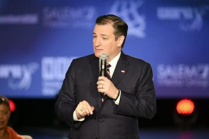 U.S. presidential candidate Ted Cruz speaks at the NRB convention. <br/>NRB