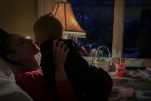 Country singer Joey Feek, who has for months been in hospice due to terminal cervical cancer, kissed her 2-year-old daughter, Indiana, in what was assumed her last kiss. Joey's husband, Rory, said Joey's body has been asleep for the past few days and that nurses tell them the end of her life is nearing.  <br/>Rory Feek 