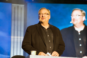 Rick Warren is the author of ''The Purpose Driven Life'' and pastor of Saddleback Church in California. Warren is shown speaking at the NRB Convention ''Proclaim 16'' that was held in Nashville, Tennessee from Feb. 23-26, 2016. Photo: The Gospel Herald <br/>