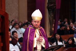 Archbishop Jose Gomez at the Los Angeles Cathedral <br/>Wikimedia Commons/Prayitno from Los Angeles, USA