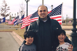 Pastor Saeed Abedini pictured with his two children, Rebekka and David. <br/>Facebook