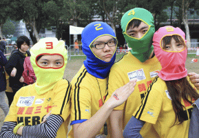 30-Hour Famine participants disguised in superhero customs, showing their determination to complete the mission to save poor children through fasting for 30 hours <br/>World Vision Hong Kong 