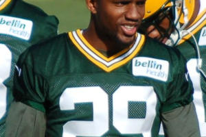 Casey Hayward at the Packers training camp in 2015. <br/>Wikimedia Commons/Kyle Engman
