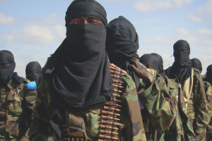 Members of the Al-Shabab terrorist group appear in this undated photo. Photo Credit: Reuters <br/>