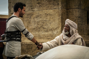 Jack Huston (on left) and Morgan Freeman (on right) will star in the 2016 movie version of Ben-Hur.  <br/>Paramount Pictures
