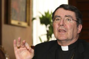 Archbishop Christophe Pierre (shown here) is rumored to be the future replacement to Archbishop Carlo Maria Viganò by Pope Francis for the Vatican's U.S. ambassador. <br/>informador
