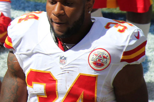 Knile Davis, a player on the National Football League. <br/>Wikimedia Commons/Jeffrey Beall
