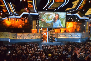 Just weeks after Joey Martin Feek of Joey+Rory died of cancer, she was honored with one last standing ovation at the 51st Annual Country Music Awards broadcast live April 3, 2016, from Las Vegas. She and her husband, Rory, were nominated for Vocal Duo of the Year.  <br/>CBS 51st Annual Country Music Awards 