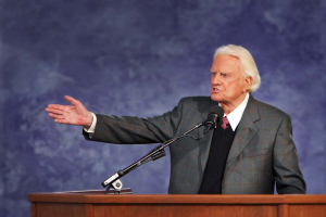 Billy Graham, renowned preacher and founder of the Billy Graham Evangelistic Association, has five children and 19 grandchildren. Photo Credit: Billy Graham Evangelistic Association <br/>