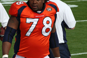 Ryan Clady, a player on the Denver Broncos American football team. <br/>Wikimedia Commons/Jeffrey Beall