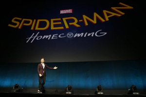 Tom Holland revealed the title 'Spider-Man:Homecoming' as the official title at CinemaCon <br/>Marvel's Twitter