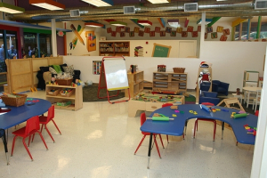 The Bright Space day care room at Hope Gardens Family Center. Hope Gardens Family Center is a facility operated by Union Rescue Mission for homeless single mothers, their children, and senior women. <br/>Union Rescue Mission